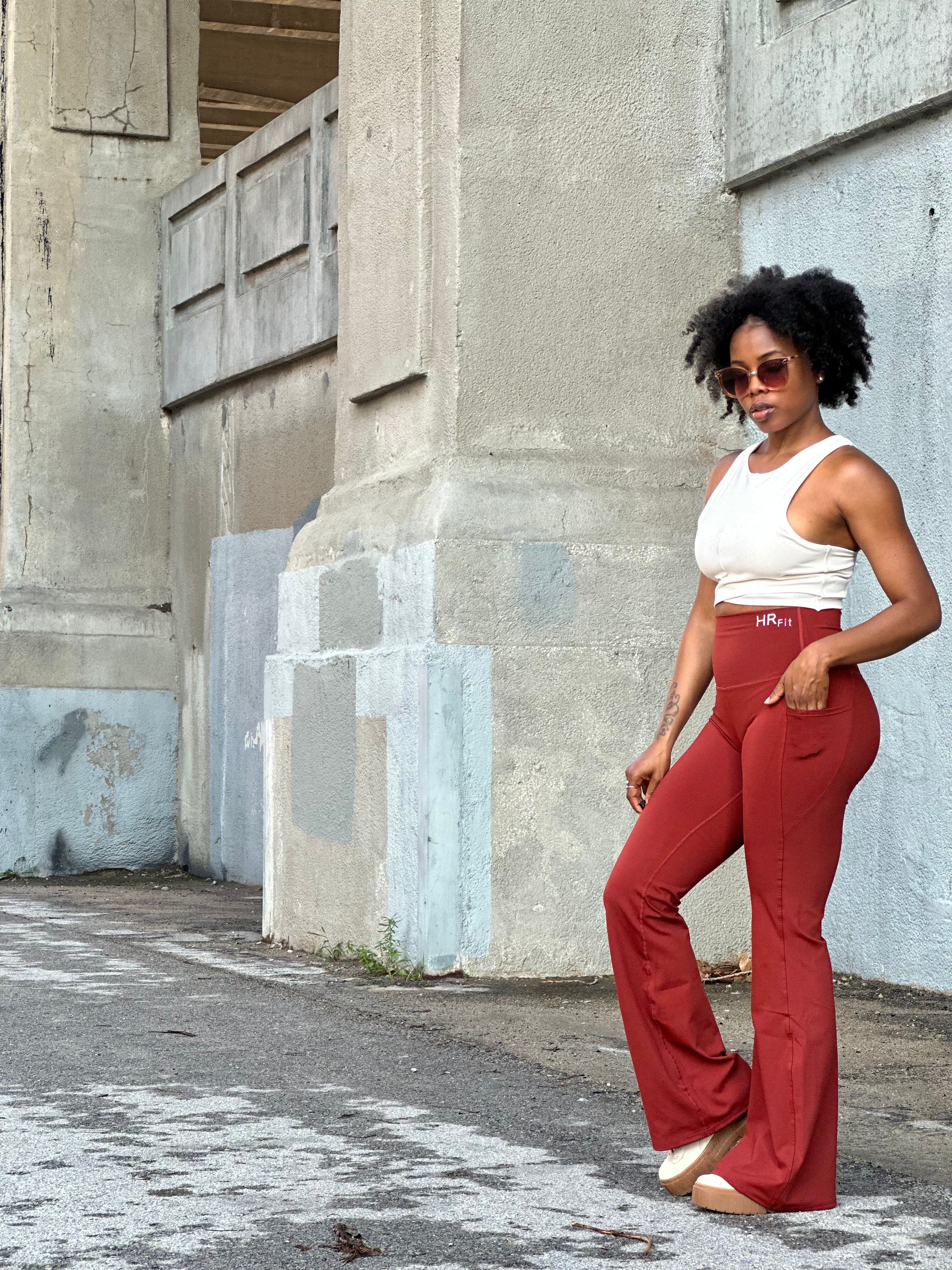 RENA Flare Leggings (Rust)
