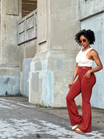 Load image into Gallery viewer, RENA Flare Leggings (Rust)

