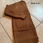 Load image into Gallery viewer, CARLI Waffle Cardigan-Camel
