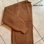 Load image into Gallery viewer, CARLI Waffle Cardigan-Camel
