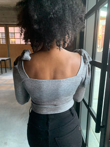 DINA Crop Top-GRAY