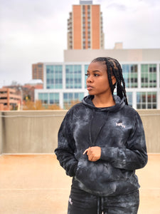 HR Fit Black Tie Dye Hoodie