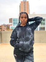 Load image into Gallery viewer, HR Fit Black Tie Dye Hoodie
