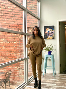 MOTO Legging Set-Dusty Olive