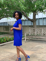 Load image into Gallery viewer, WEEKENDER TShirt Dress (Cobalt Blue)
