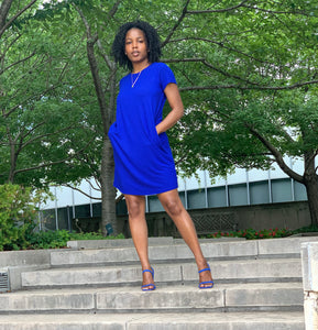 WEEKENDER TShirt Dress (Cobalt Blue)