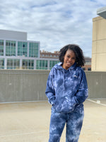 Load image into Gallery viewer, HR Fit Blue Tie Dye Hoodie
