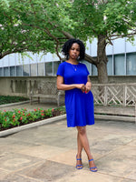 Load image into Gallery viewer, WEEKENDER TShirt Dress (Cobalt Blue)
