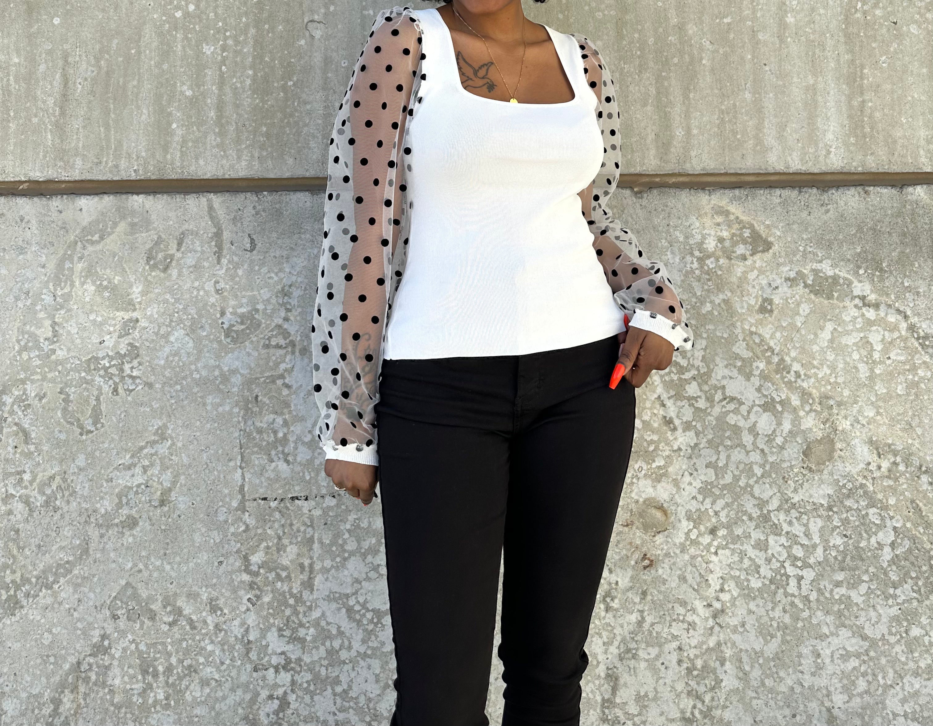 DAISY Polka Dot Top