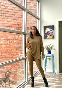 MOTO Legging Set-Dusty Olive