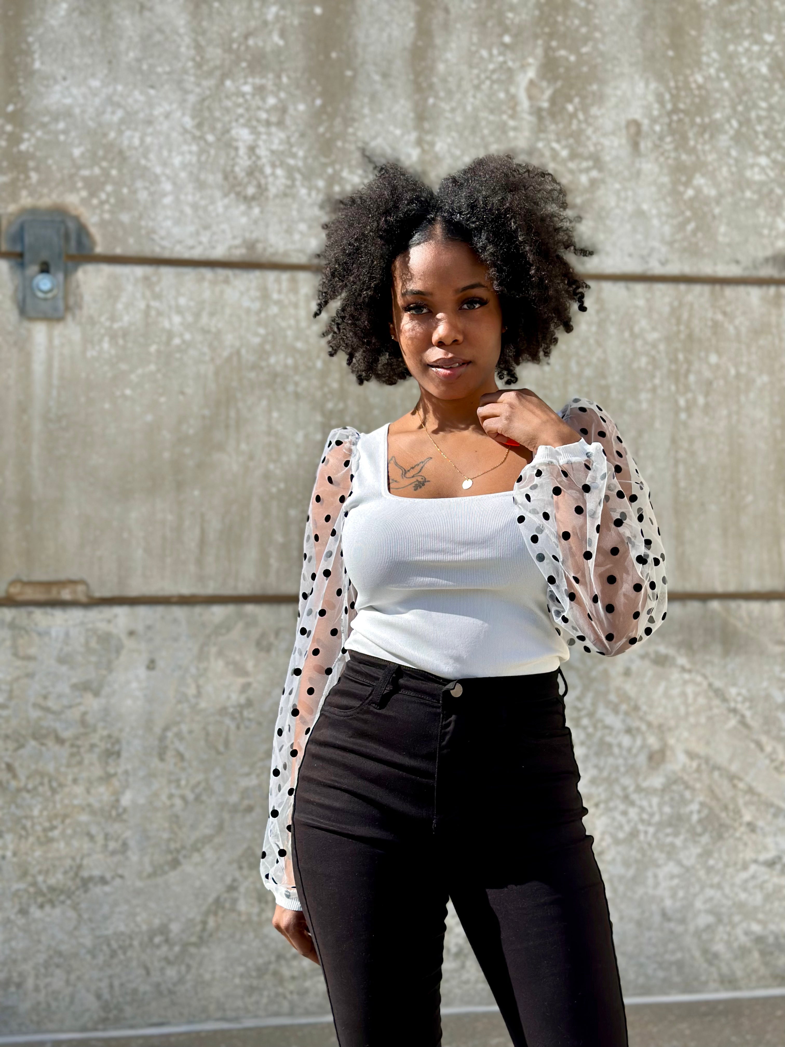 DAISY Polka Dot Top