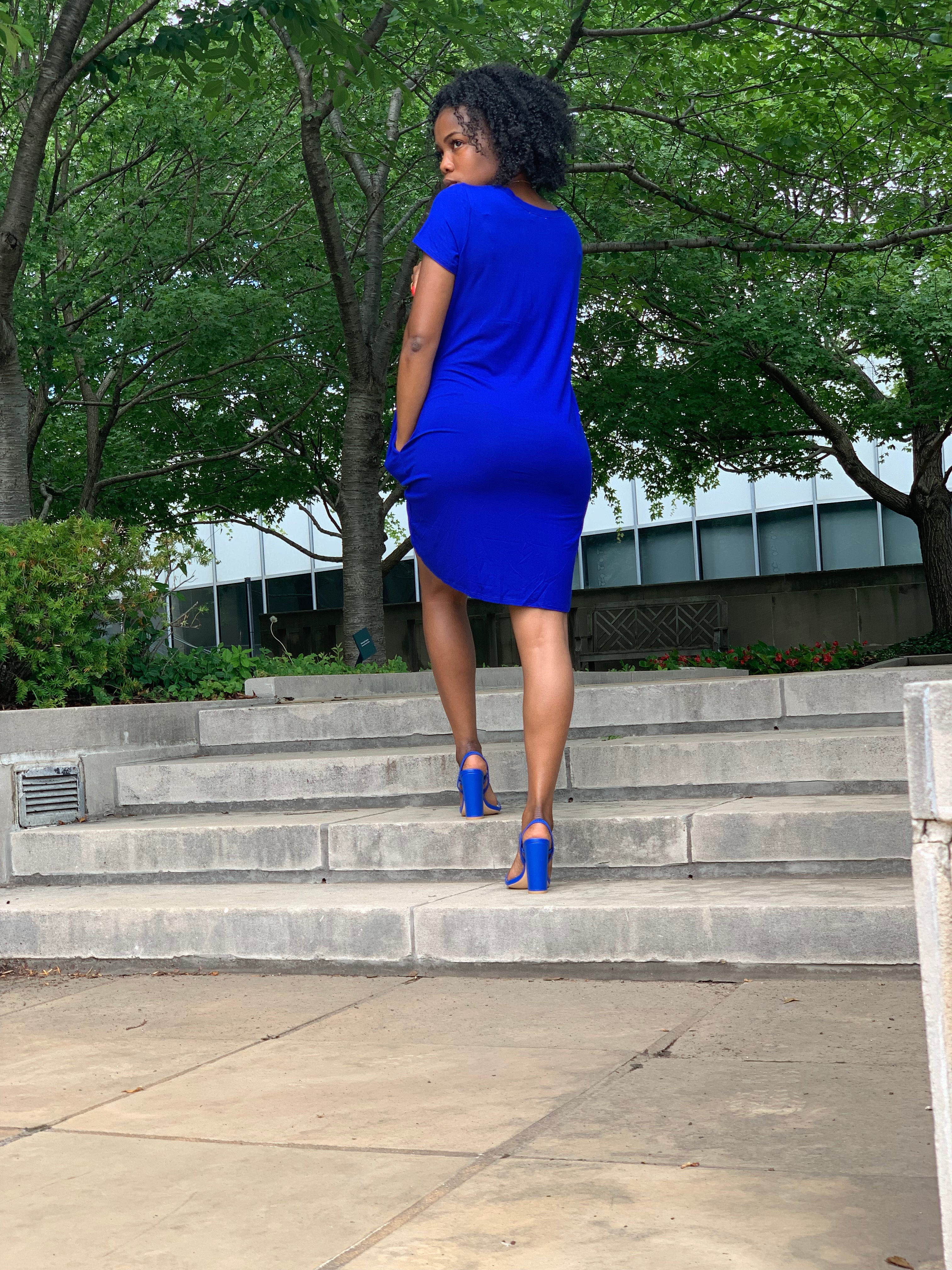 WEEKENDER TShirt Dress (Cobalt Blue)