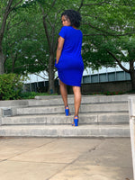 Load image into Gallery viewer, WEEKENDER TShirt Dress (Cobalt Blue)
