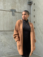 Load image into Gallery viewer, CARLI Waffle Cardigan-Camel
