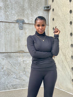 Load image into Gallery viewer, LEAH Turtleneck Set-BLACK
