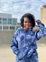 Load image into Gallery viewer, HR Fit Blue Tie Dye Hoodie
