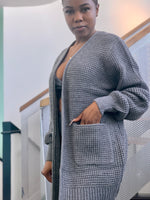 Load image into Gallery viewer, CARLI Waffle Cardigan-Heather Gray
