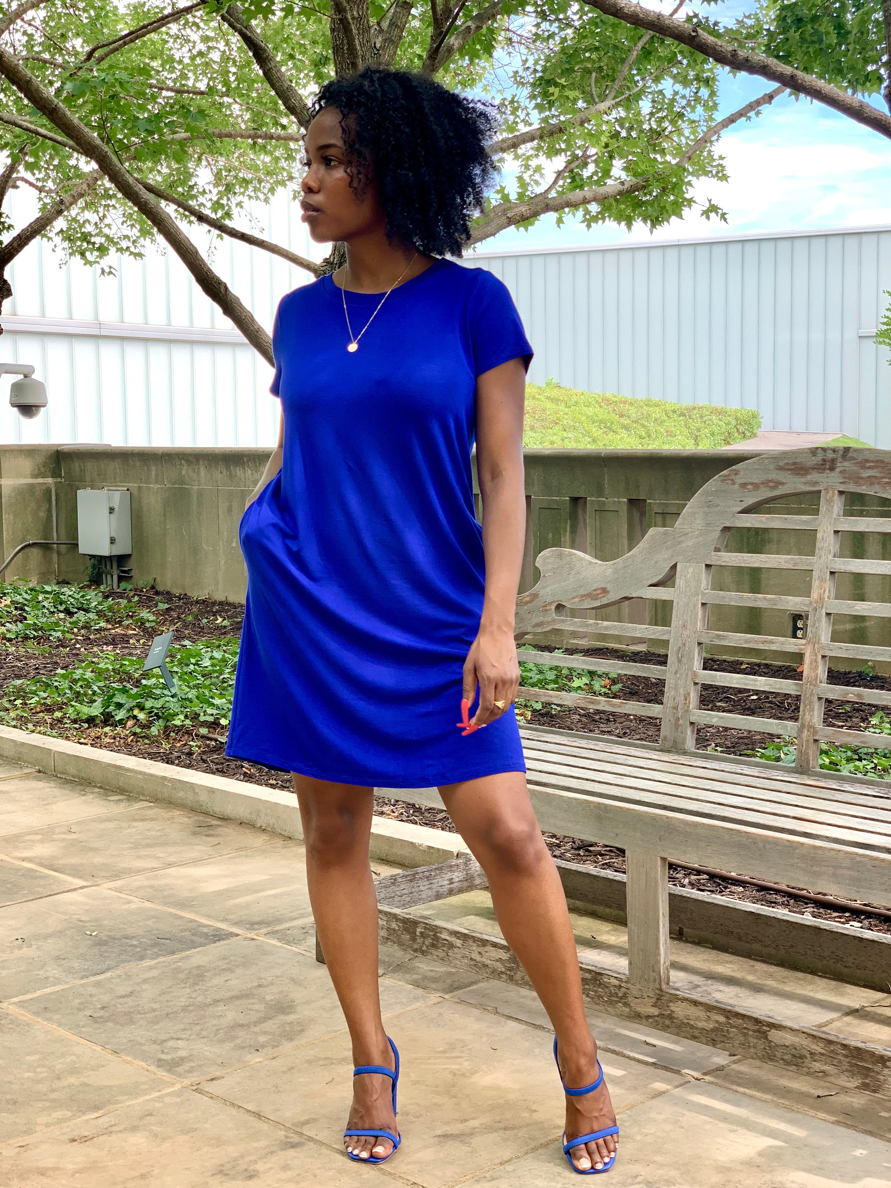 WEEKENDER TShirt Dress (Cobalt Blue)