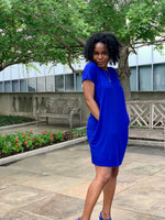 Load image into Gallery viewer, WEEKENDER TShirt Dress (Cobalt Blue)
