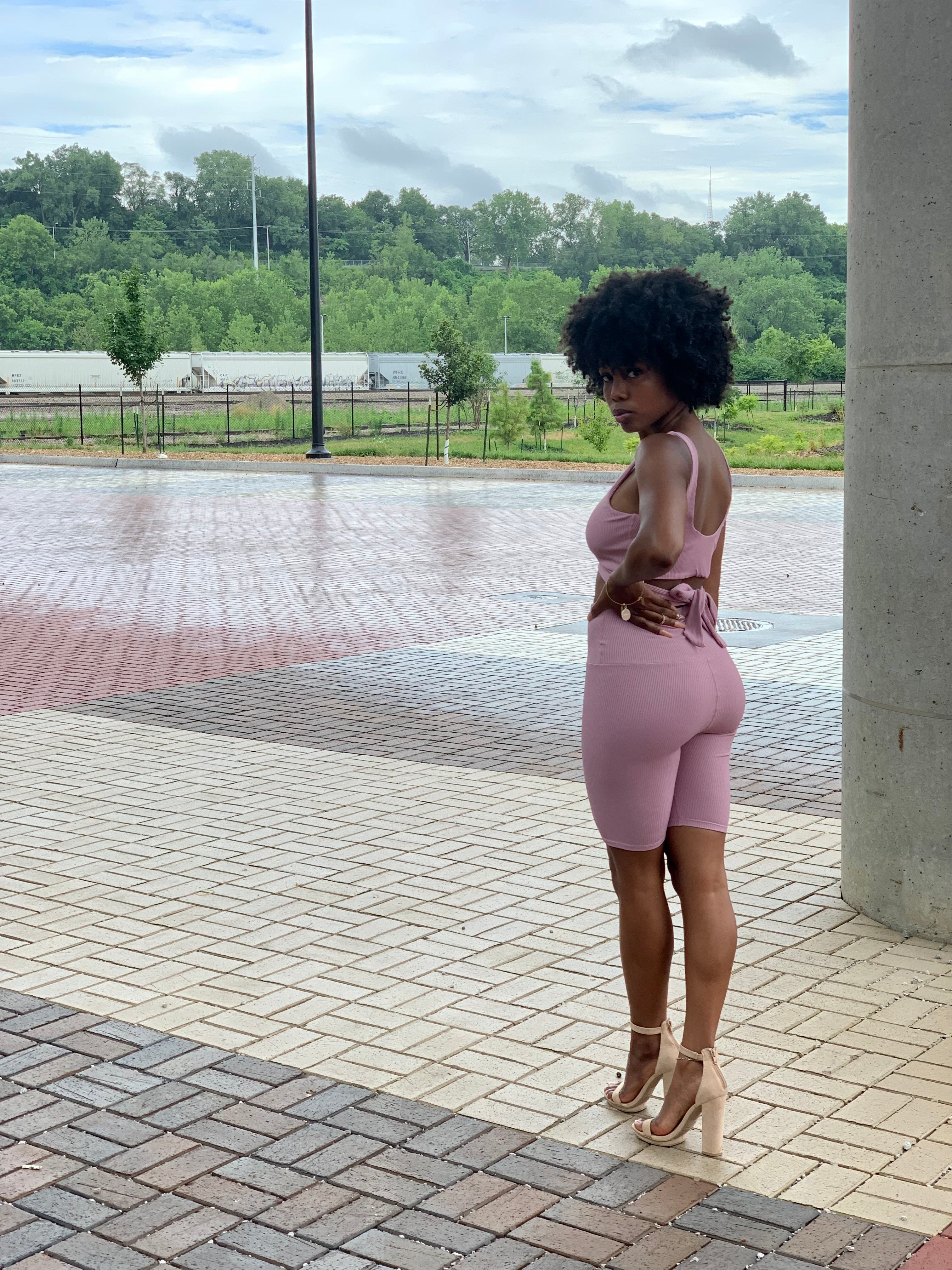JADE Ribbed Short Set (Mauve)