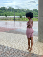 Load image into Gallery viewer, JADE Ribbed Short Set (Mauve)
