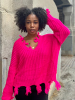 Load image into Gallery viewer, MELISSA Frayed Sweater
